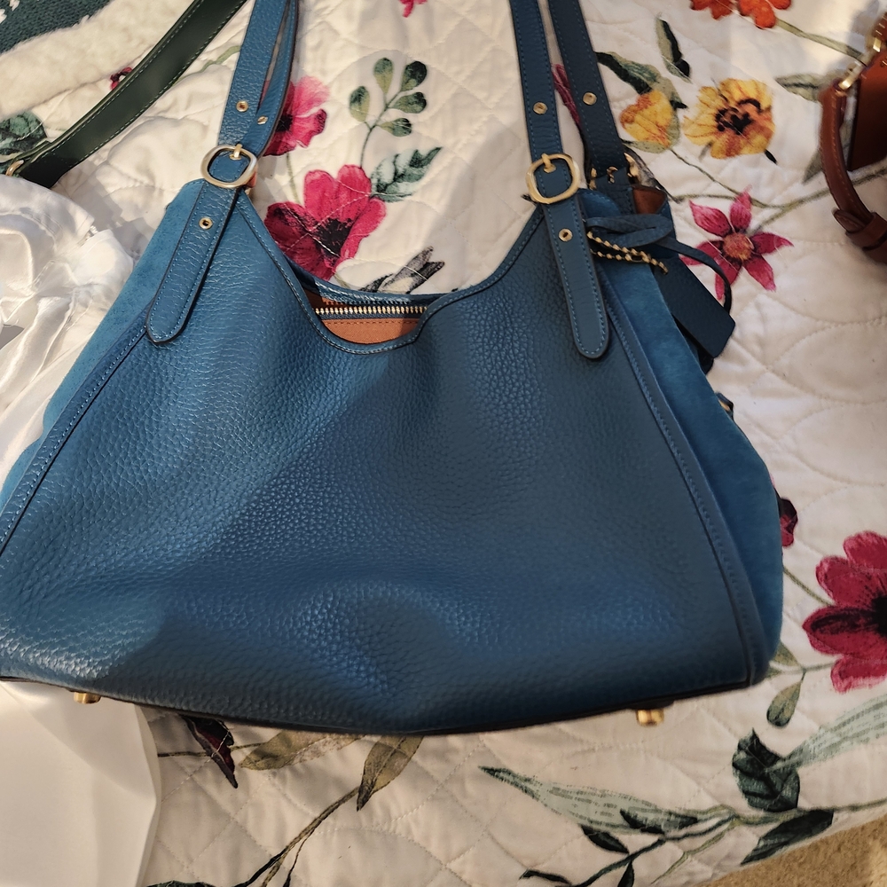 Coach Blue Leather Shoulder Bag